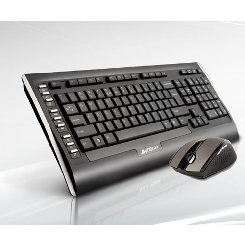 A4 TECH 9300F Q Kablosuz Usb Siyah Lux Multimedya Klavye/Mouse Set