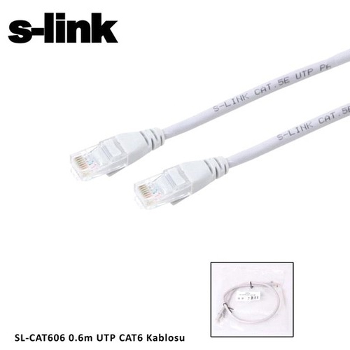 S-LINK SL-CAT606 Cat6 Utp ( 0.60 Cm ) Patch Kablo