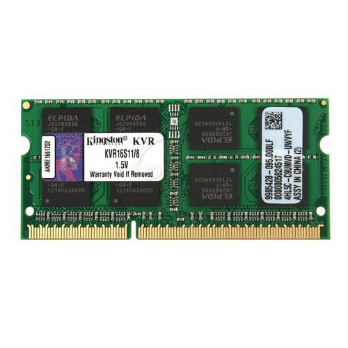 KINGSTON 8GB DDR3 1600Mhz CL11 Notebook Ram KVR16LS11/8 (Kutusuz) (1.35V)