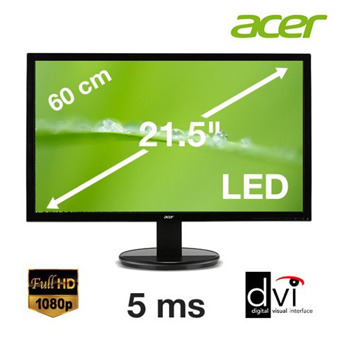 ACER 21.5 K222HQLBD Wide 5Ms DVI Lcd Monitör HC