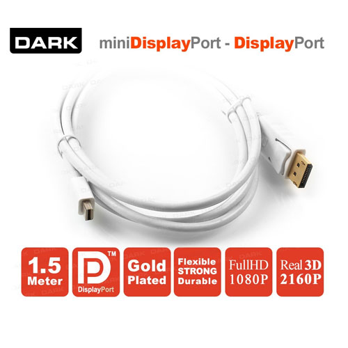 DARK DK-CB-DPXMDPL150 Mini Display Port Display Port Kablo ( 1.5 Metre )