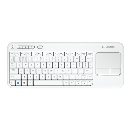 Logitech K400 Plus 920-007150 Q Kablosuz TouchPad li Beyaz Klavye