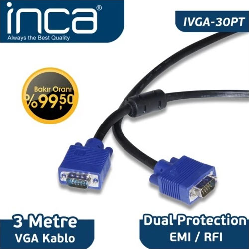 INCA IVGA-30PT E/E ( 3 Metre ) Projeksiyon Data Kablosu
