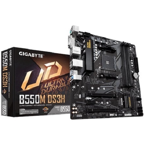 GIGABYTE AMD B550M-DS3H DDR4 M2 PCIE NVME HDMI DVI PCIe 16X v4.0 AM4