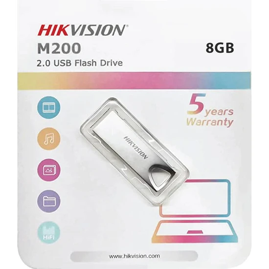 HIKVISION 8GB Metal Kasa Usb 2.0 Flash Disk HS-USB-M200-8G