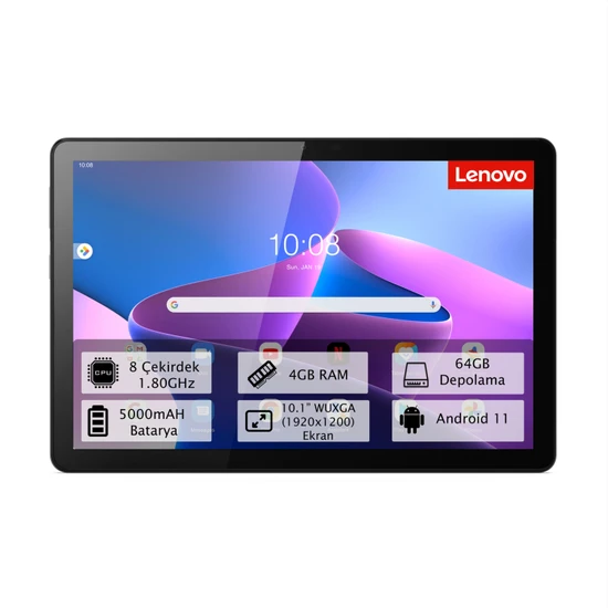 LENOVO Tab M10 TB328FU ZAAE0012TR 64GB-4GB 10.1 inch Tablet Lenovo Türkiye Garantili