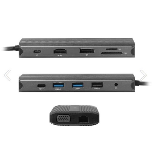 Dark DK-AC-U31X44 USB 3.1 TYPE-C 12 IN 1 ETH. HDMI-VGA-TF SD ÇEVİRİCİ HUB