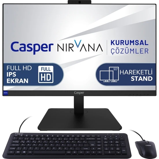 CASPER Nirvana One Pc A70.1155-BV00X-V 23.8 FHD İ5-1155G7 16 GB 500GB SSD WIFI Dos PIVOT AIO BILGISAYAR