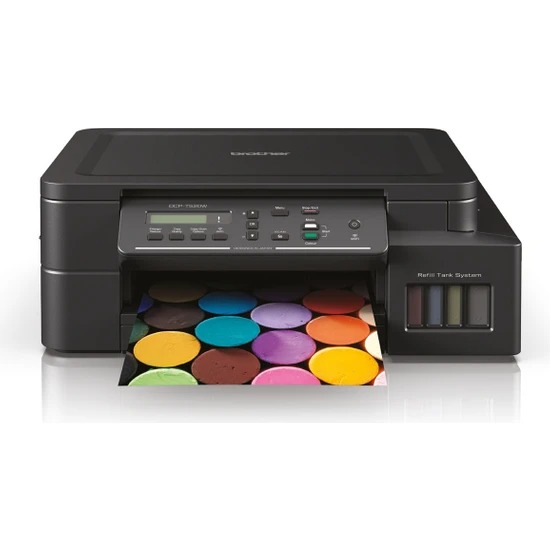 BROTHER TANKLI DCP-T520W Renkli Wi-Fi Fotokopi Tarayıcı All-In One Ink Cok Fonksiyonlu Yazıcı