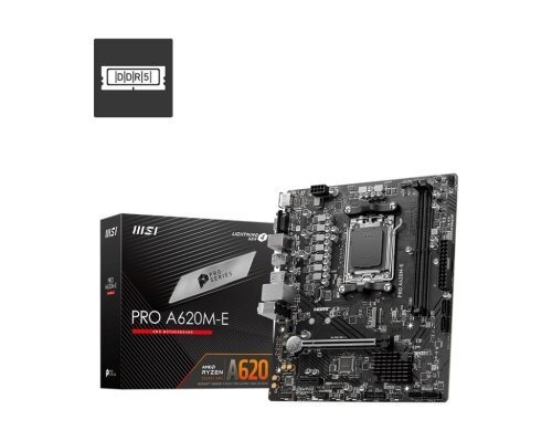 MSI AMD PRO A620M-E DDR5 6800 (OC) VGA HDMI M.2 PCIe 16X v4.0 AM5 USB 3.2 Gen1