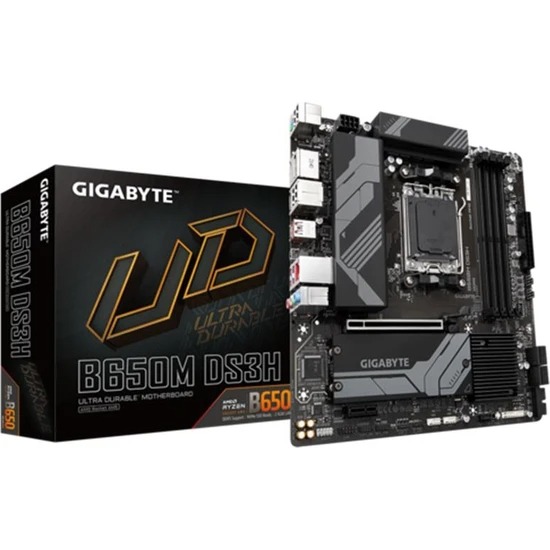 GIGABYTE AMD B650M-S2H DDR5 6400OC HDMI VGA DP M.2 PCIe 16X v4.0 AM5 USB 3.2 Gen1