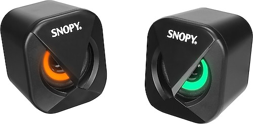 SNOPY SN-83U 1+1 2WX2 Mini Led Işıklı Usb Siyah Speaker