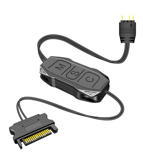 Coolmoon 5V 3Pin RGB ARGBden Denetleyici Güç Adaptörüne Bilgisayar PC Kasa LED F/F