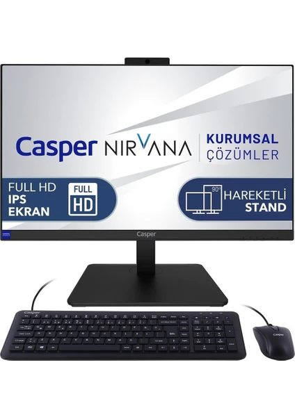 CASPER NIRVANA ONE A70.1270-BE00X-V 23.8 FHD i7 12700H 16GB 500GB M.2 SSD Dos ALL IN ONE BİLGİSAYAR