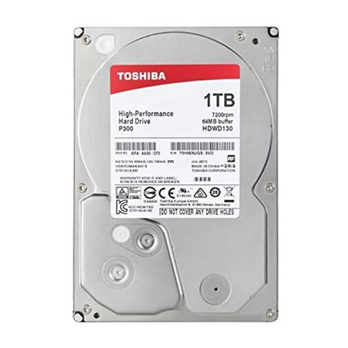 TOSHIBA 3.5 P300 1TB 7200 RPM 64MB SATA3 PC HDD HDWD110UZSVA
