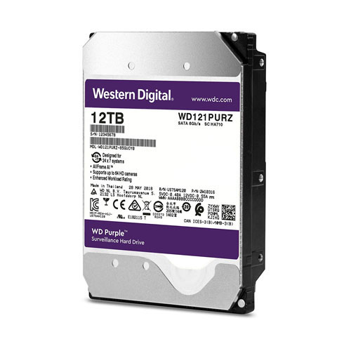 WD 3.5 PURPLE 12TB 7200RPM 256MB SATA3 Güvenlik HDD WD121PURZ (7/24) ILT