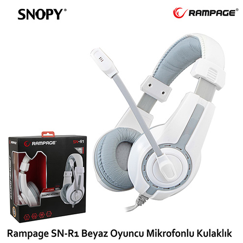 Rampage Gaming Mikrofonlu Kulaklık Siyah/Beyaz SN-R1