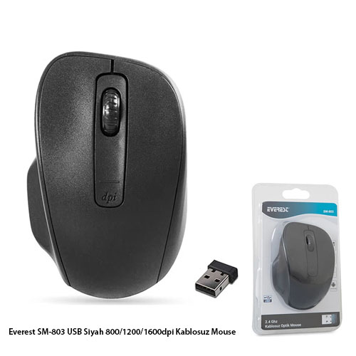 Everest SM-803 Kablosuz SIYAH Mouse