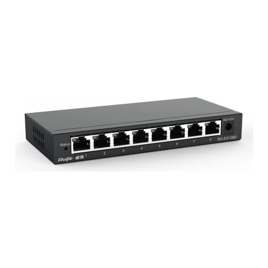 RUIJIE Reyee 8 Port RG-ES108D 10/100 Yönetilemez Çelik Kasa Switch