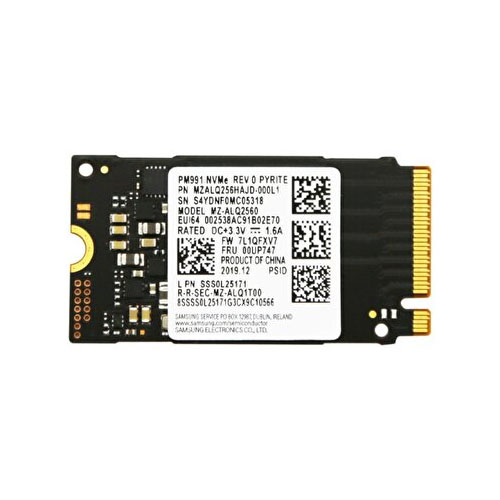 SAMSUNG PM991 2242 256GB M.2 PCIE GEN3 SSD (Kutusuz) MZ-ALQ2560 Mini