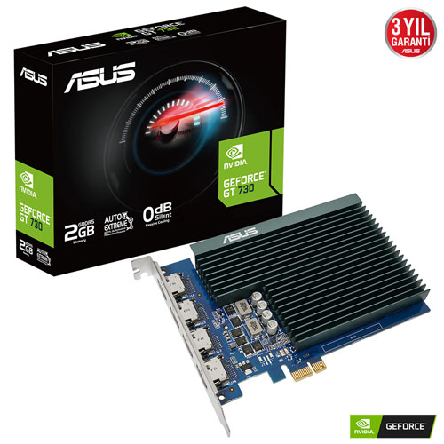 ASUS Nvidia 2GB GT730 GDDR5 64 Bit GT730-4H-SL-2GD5 4xHDMI