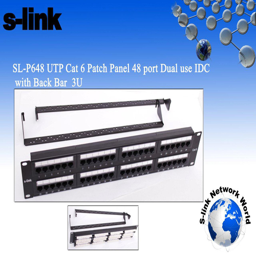S-LINK SL-P648 48 PORT UTP CAT6 PATCH PANEL