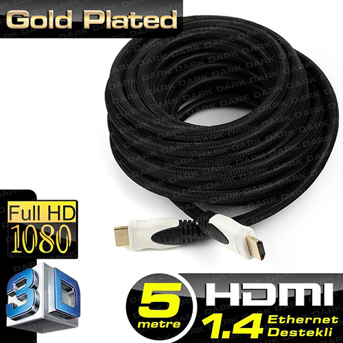 DARK DK-HD-CV14L500 Hdmi to Hdmi ( 5 Metre ) Altn U Grnt Kablosu