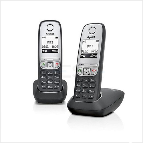 GIGASET A415-DUO Dect Işıklı Ekran Çift Ahizeli Caller ID 150 Rehber Hafızalı Telefon Siyah