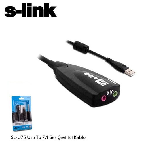S-LINK SL-U75 usb to 7.1 Ses çevirici Kablo