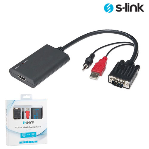 S-LINK VHC20 SL-VHC20 VGA to HDMI evirici Kablo