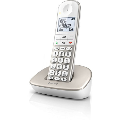 PHILIPS XL4901S Dect 1.9 Lcd Ekran Ahize Hoparlrl (Aydnlatmal Ikl) Kablosuz Telefon Beyaz