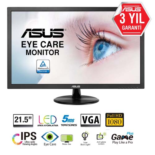 ASUS 21.5 VP228DE LED 5Ms 60Hz D-Sub Led Moni...