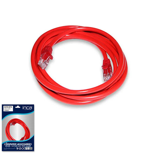 INCA CAT6-02TX Cat6 ( 2 Metre ) Kırmızı Patch...