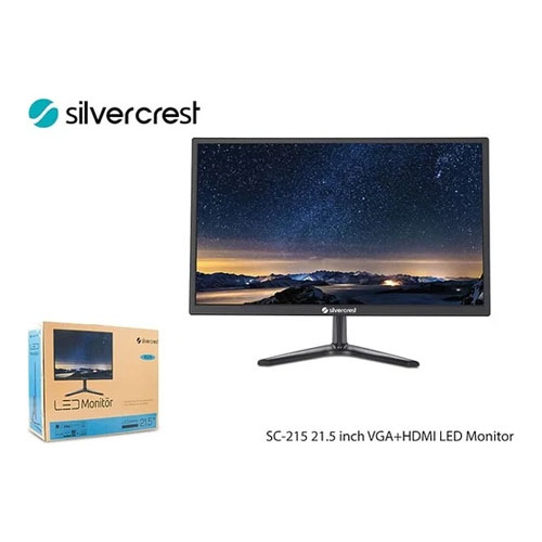 Silver Crest 21.5 SC-215 Wide Screen 1 MS 60 Hz VGA+HDMI Led Monitr HC