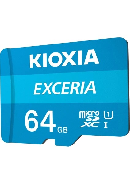 KIOXIA 64GB EXCERIA microSDXC UHS-1 C10 100MB/sn