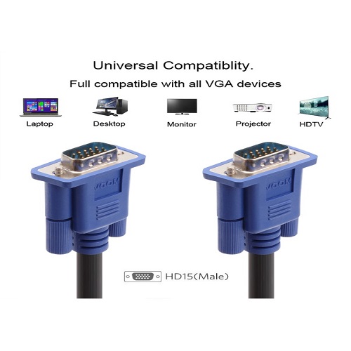 Vcom CG341AD-3.0 VGA ( 3 Metre ) Mavi Konnekt...