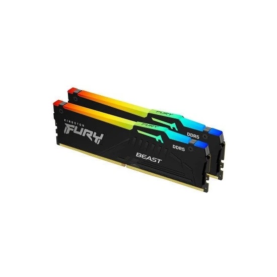 KINGSTON Fury Beast Black 16GB (2x8GB) DDR5 5600Mhz CL40 Pc Ram KF556C40BBAK2-16