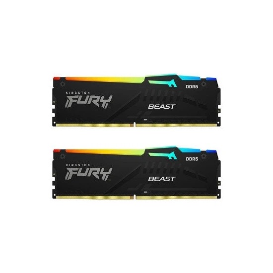 KINGSTON Fury Beast Black 16GB (2x8GB) DDR5 5600Mhz CL40 Pc Ram KF556C40BBAK2-16