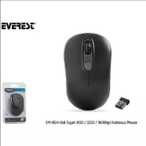 Everest SM-804 Siyah Kablosuz Mouse Siyah 800...