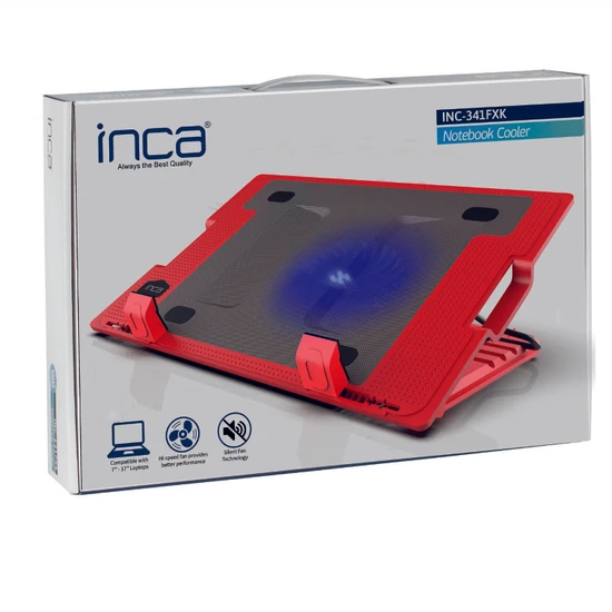 INCA INC-341FXK KIRMIZI ERGONOMIK SESSIZ USB NOTEBOOK SOĞUTUCU
