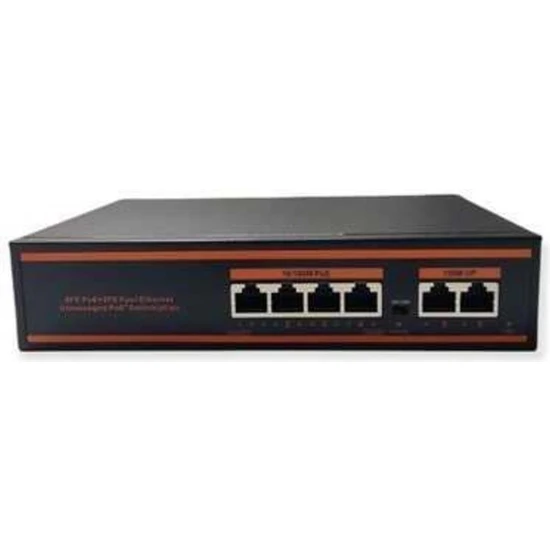 NOVA ND1P402LF 4 Port Poe + 10/100 Mbps 2 Por...