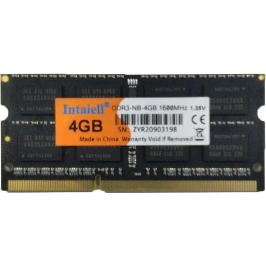 INTAIELL 4GB DDR3 1600Mhz Notebook Ram (Kutus...