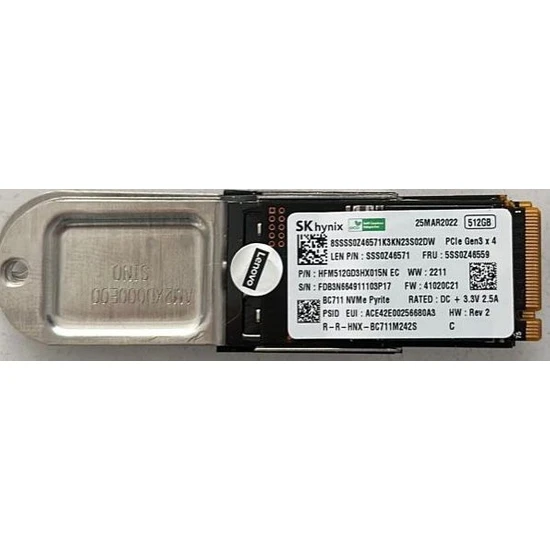 SK Hynix Mini 2230 512GB M.2 PCIE GEN3 SSD (Kutusuz) HFM512GD3GX013N-BC