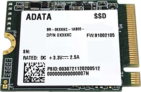 ADATA SM2P41C3 2230 256GB NVME M.2 2000/1000 SSD (Kutusuz) SM2P41C3-256GC2 Gen4x4
