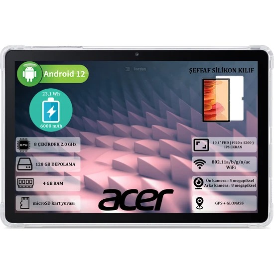 ACER Iconia M10 4GB 128GB 10.1 Wuxga (1920 x 1200 ) IPS Wi-Fi Yeni Nesil Android Tablet
