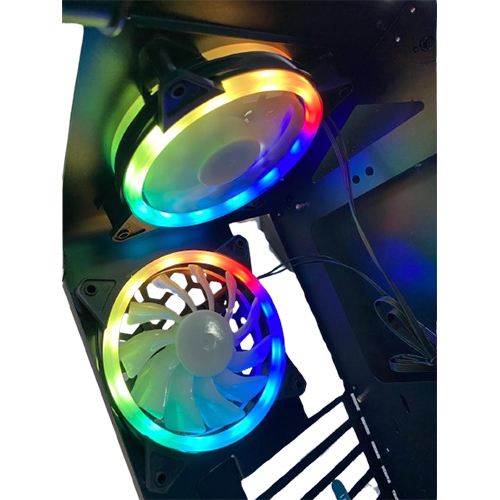 REVENGE DARK LORD 650W 80+ TEMPERLI CAM SIYAH 8X12CM RGB FAN ROBOTİK ATX KASA