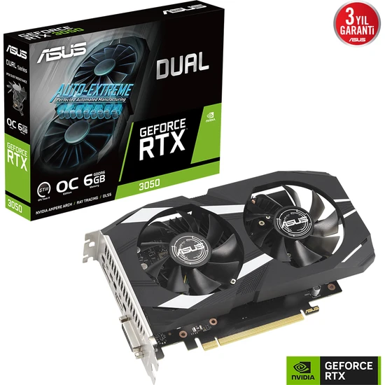 ASUS Nvidia 6GB RTX3050 DUAL OC GDDR6 96 B...