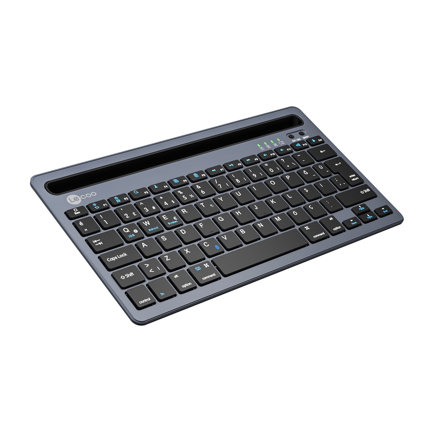 LENOVO LECOO BK100 Q Kablosuz Bluetoothlu Gri Klavye