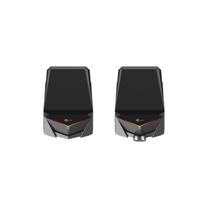 LENOVO DS104 LECOO 1+1 3W*2 RGB Aydınlatmalı Usb+3.5mm Jacklı Siyah Hoparlör