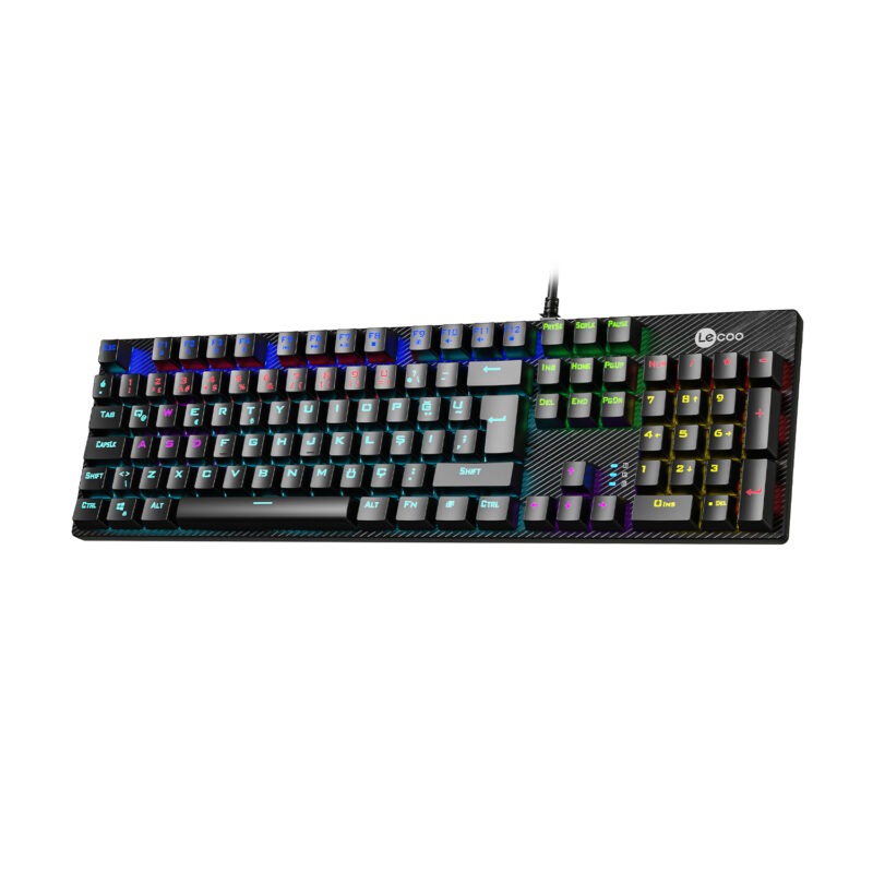 LENOVO LECOO KG1101 Q TRK Usb+Makro Tuşlu Mekanik+Blue Switch RGB Aydınlatmalı Gaming Klavye